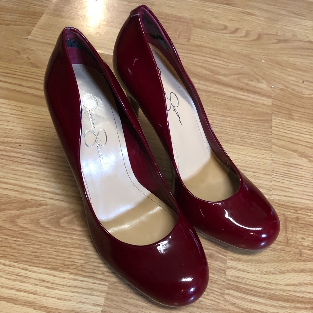Jessica Simpson Deep Red Heals